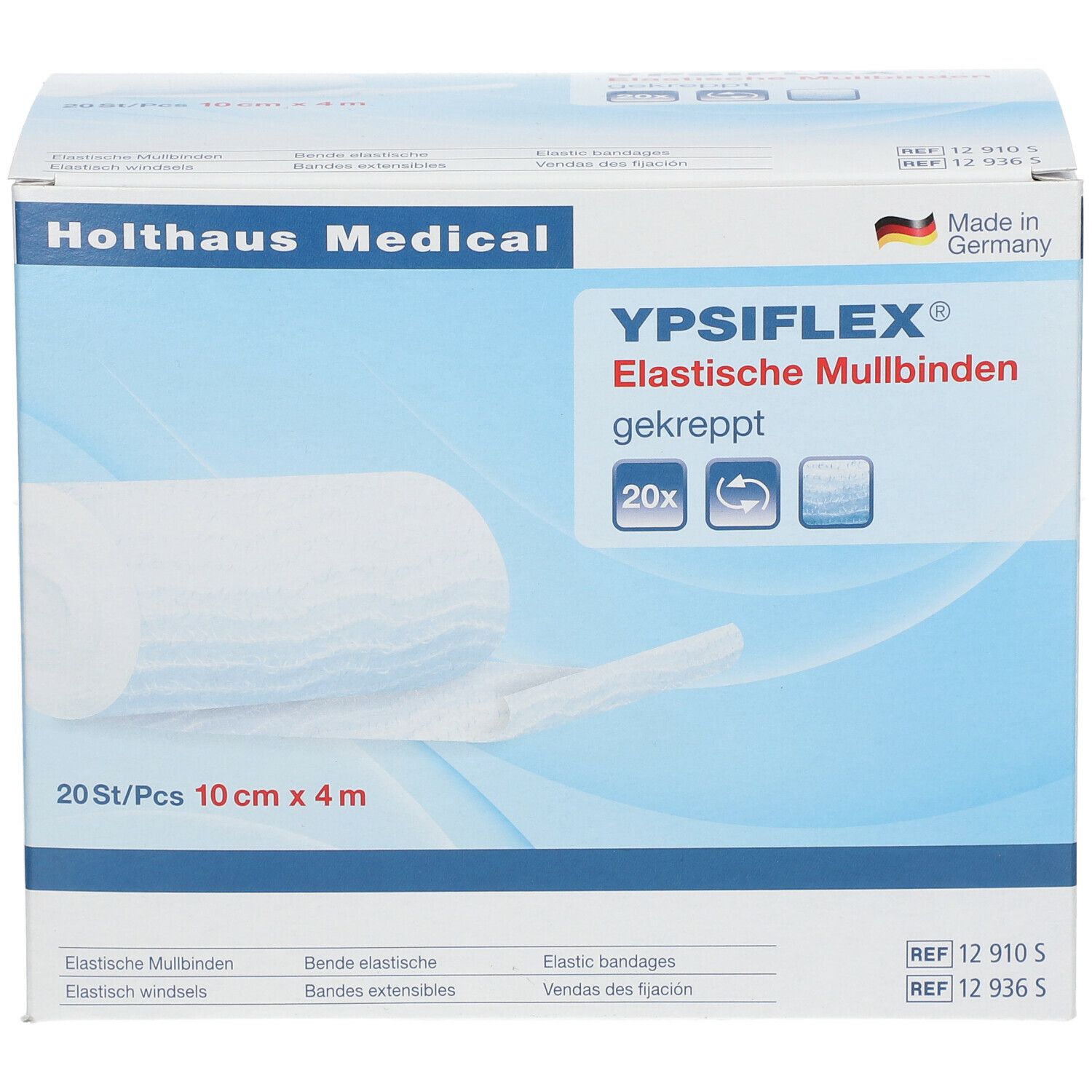YPSIFLEX® Elastische Mullbinden 4 m x 10 cm