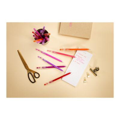 Pilot FriXion Ball Stick - 6 Rollers effaçables - couleurs chaudes assorties