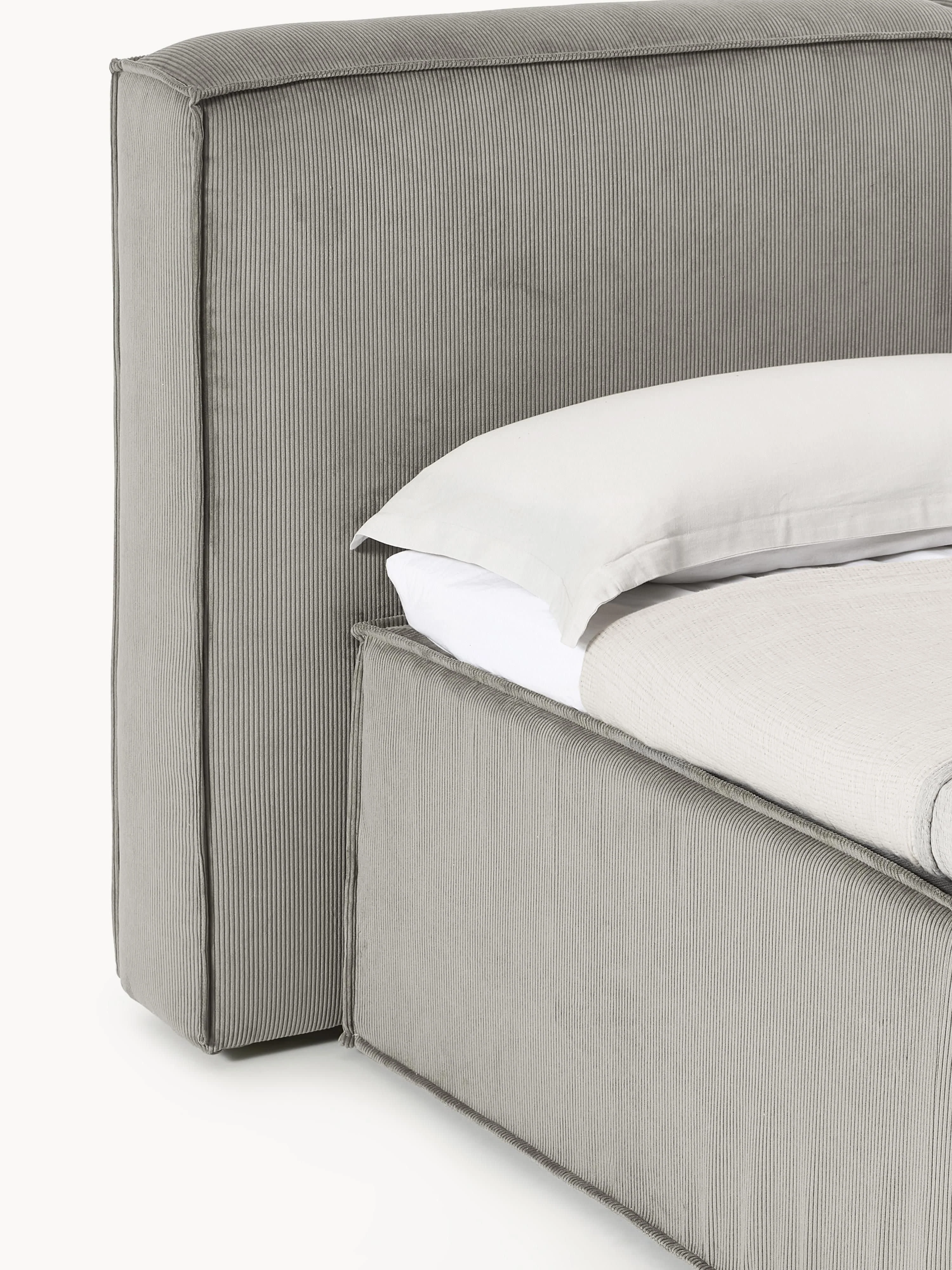Corduroy boxspring bed Lennon