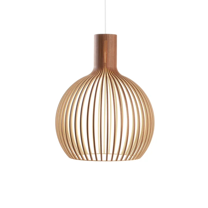 Secto - Octo Small 4241 Pendelleuchte, Ø 45 x H 55 cm, Walnuss