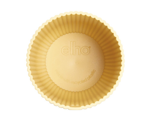 elho Vibes fold ronde mini plantenbak, kunststof, Ø 11,1 cm, H 10,5 cm, geel