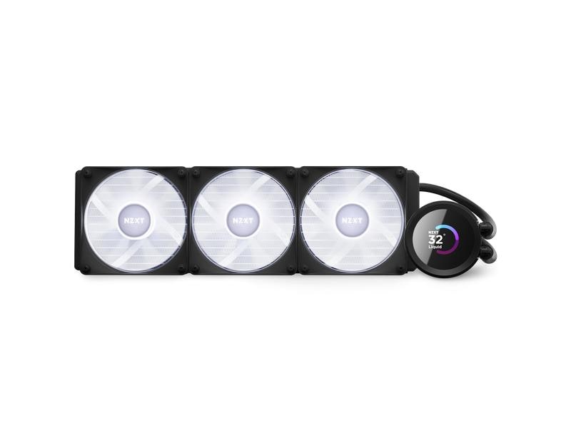 NZXT Wasserkühlung Kraken 360 RGB Schwarz Wasserkühler für Intel und AMD Prozessorsockel mit LCD-Anzeige und RGB-Lüftern