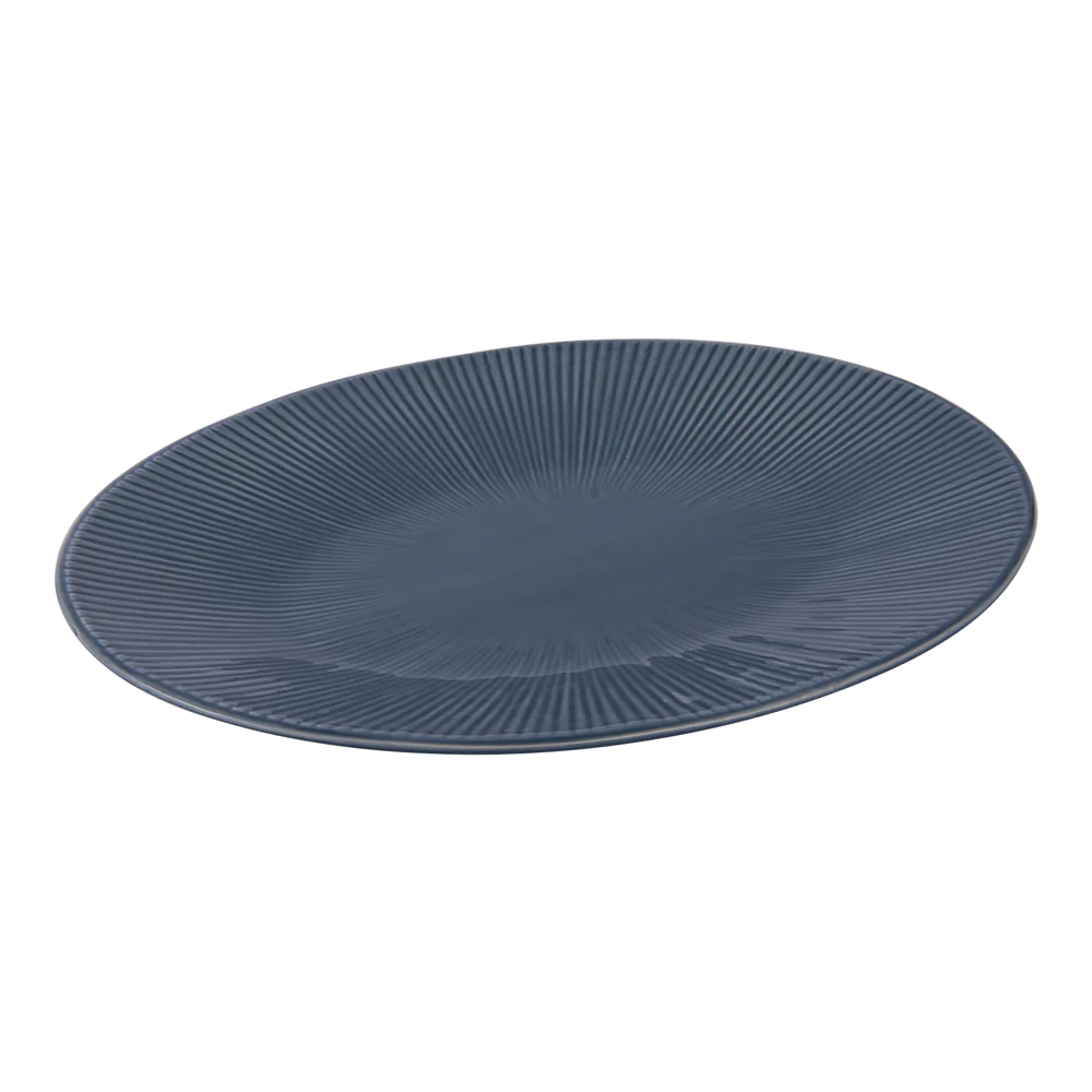 Plat ovale Bohémia 41,5cm bleu Table passion
