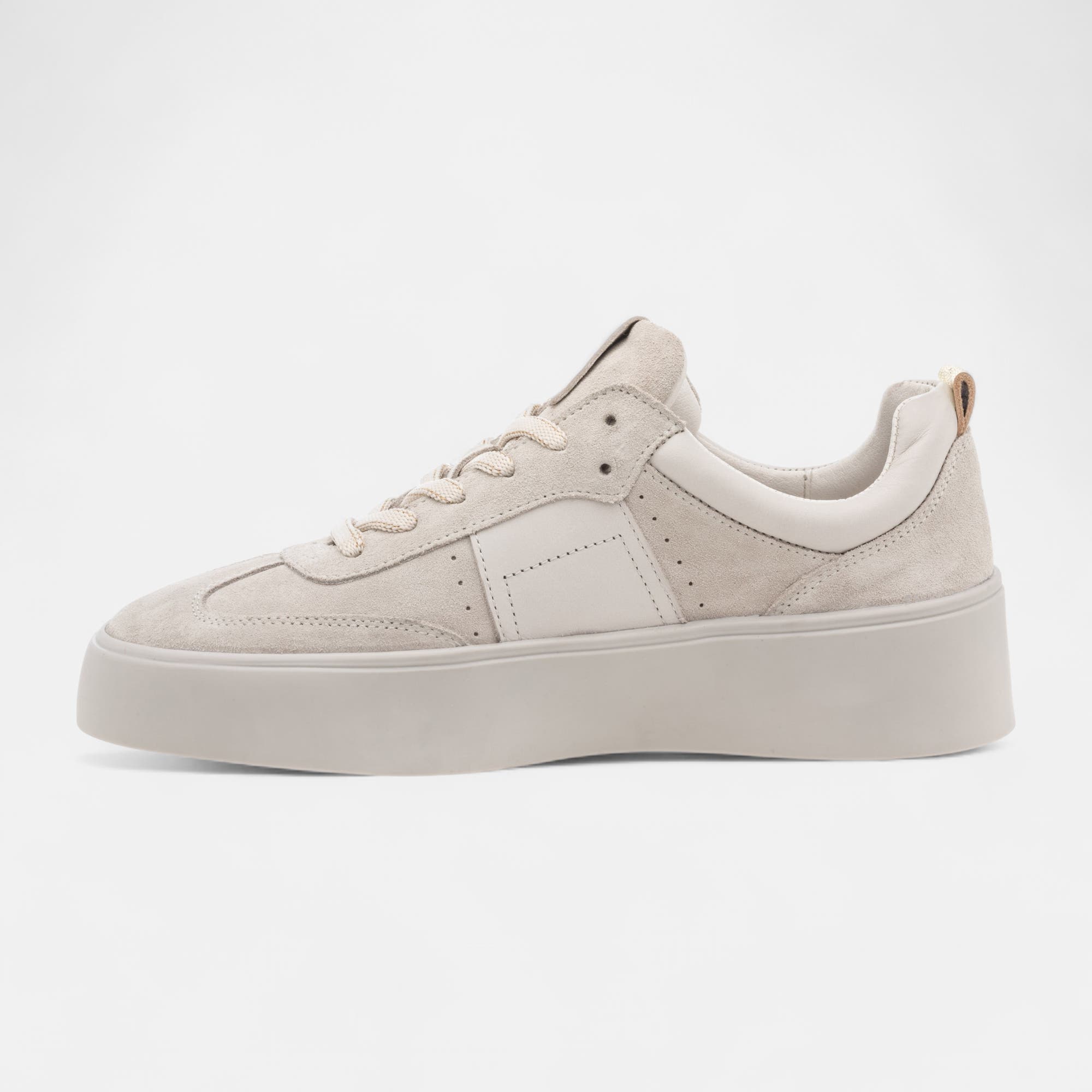 Baskets basses Femme en cuir beige