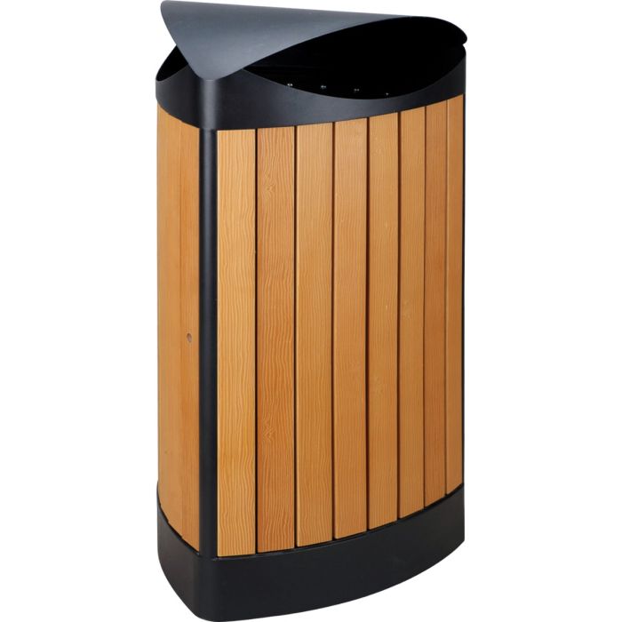 V-part Driehoekige Buitenafvalbak Houtlook 60 Liter (VB667871)