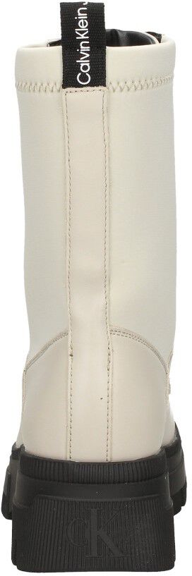 Calvin Klein Chunky Combat Laceup Zip gebroken wit