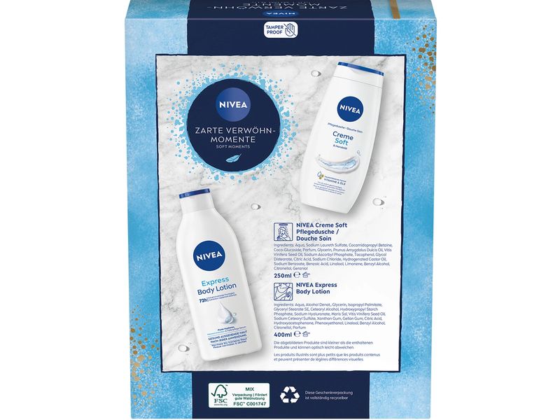 NIVEA Geschenkset Soft Moments 2024 Verwöhnende Pflegeprodukte für Damen