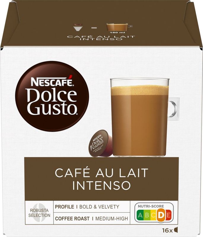 NESCAFÉ - Dolce Gusto - Koffiecapsules - Café au Lait Intenso - 3 x 16 st.