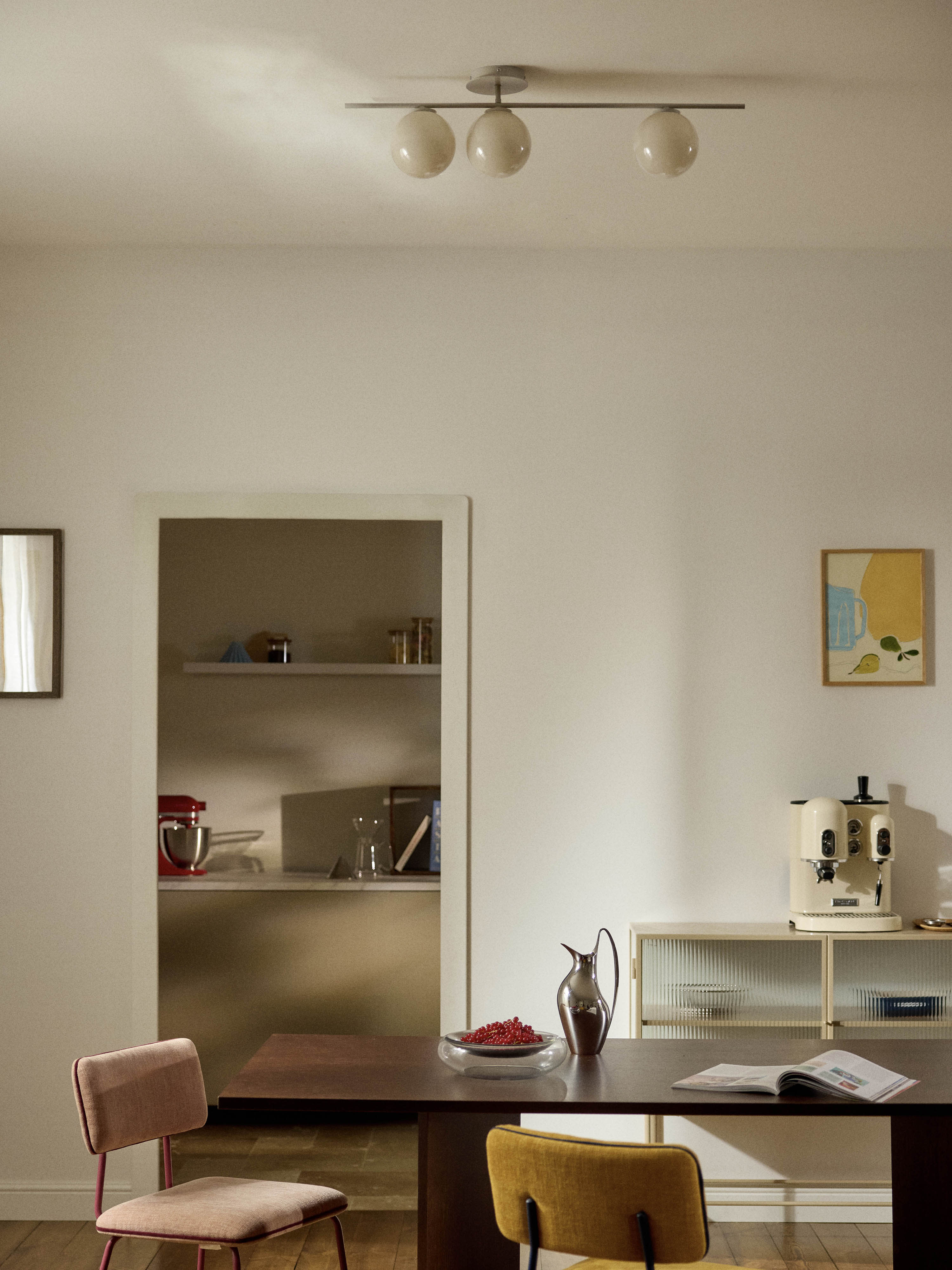 Plafondlamp Atlanta van opaalglas