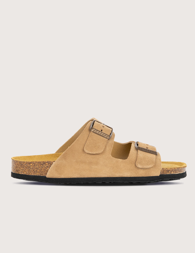 PLAKTON MULES FEMME LAMÉ CAMEL