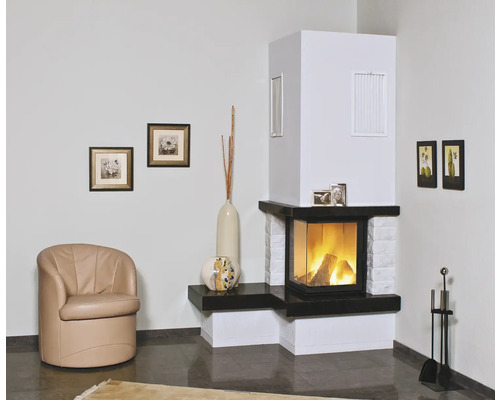 Hark Nebraska tegelkachel, linkerbank, marmer, naturel wit/zwart, 8 kW