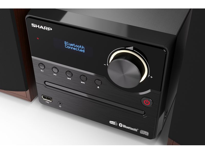 Sharp Musik-System XLB517DBR DAB /FM Micro System Hi-Fi Mikro-System mit dem neusten DAB  Funk-Tuner und Bluetooth-Verbindung