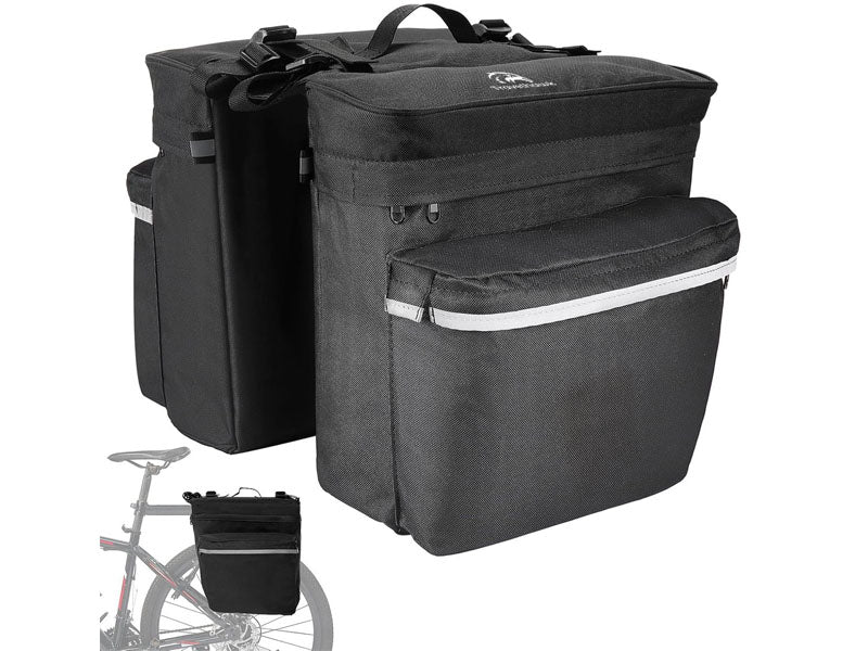 Travelhawk waterdichte dubbele fietstas - Black
