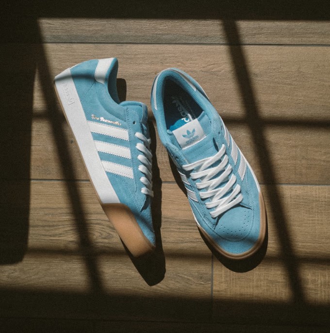 Adidas Skateboarding Nora Light Blue Cloud White Gum 3.5 US / 35.5 EU