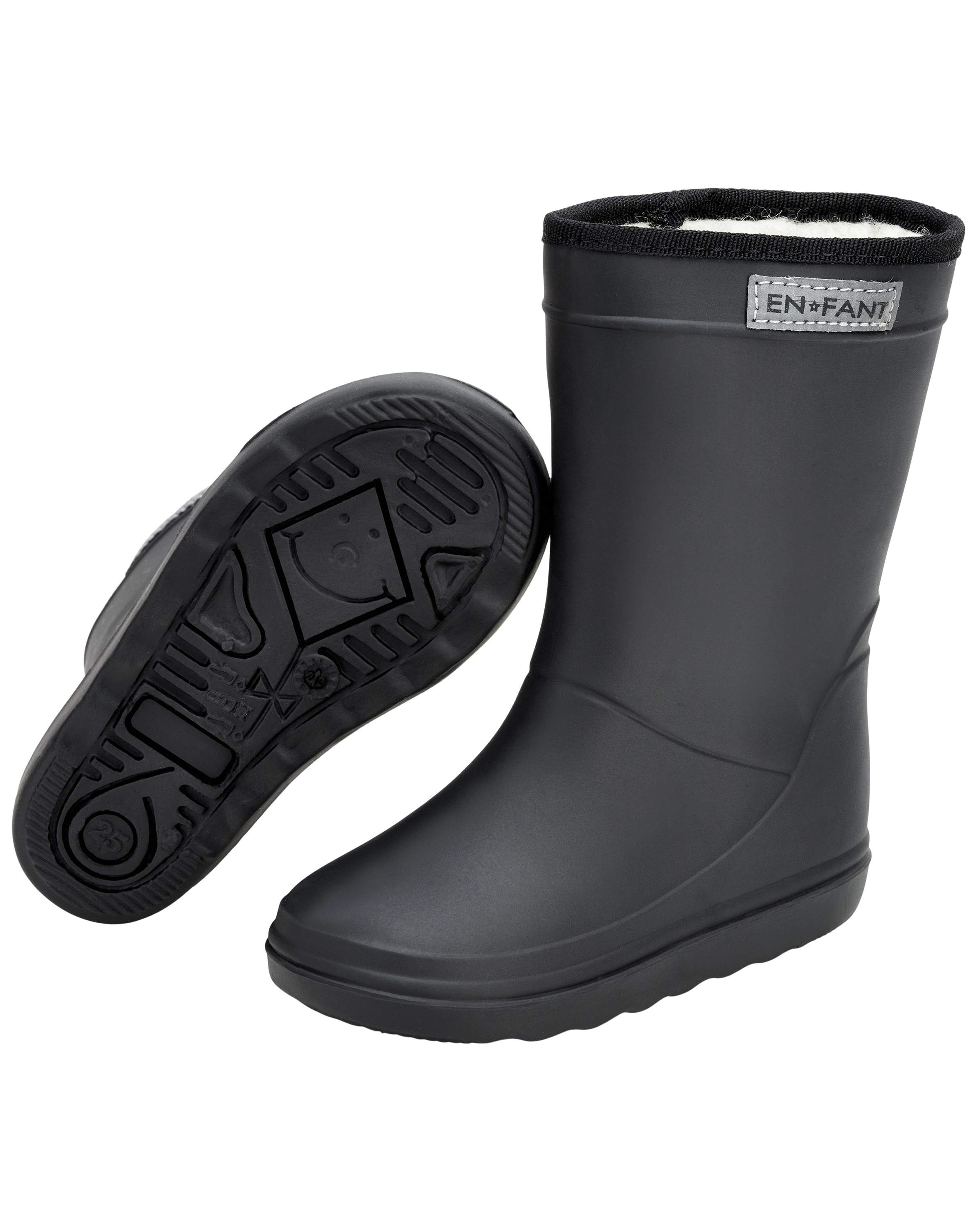 Gummistiefel SOLID gefüttert in schwarz