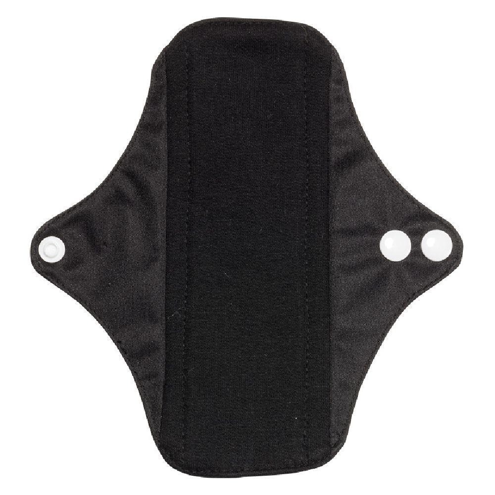 Serviette hygiènique lavable noire 100% coton
