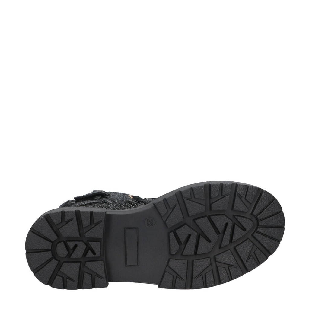 Mexx leren veterboots zwart