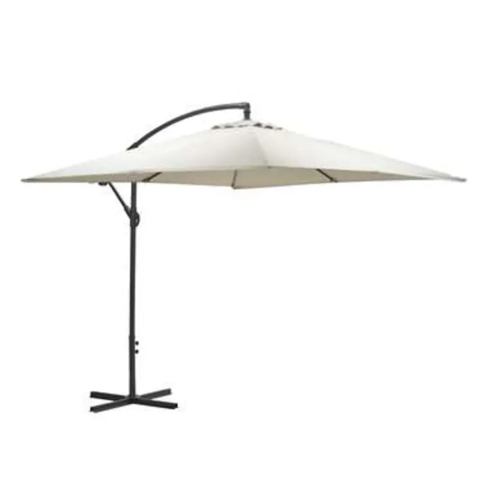 Garden Impressions Corfu parasol 250x250 - donker grijs - zand