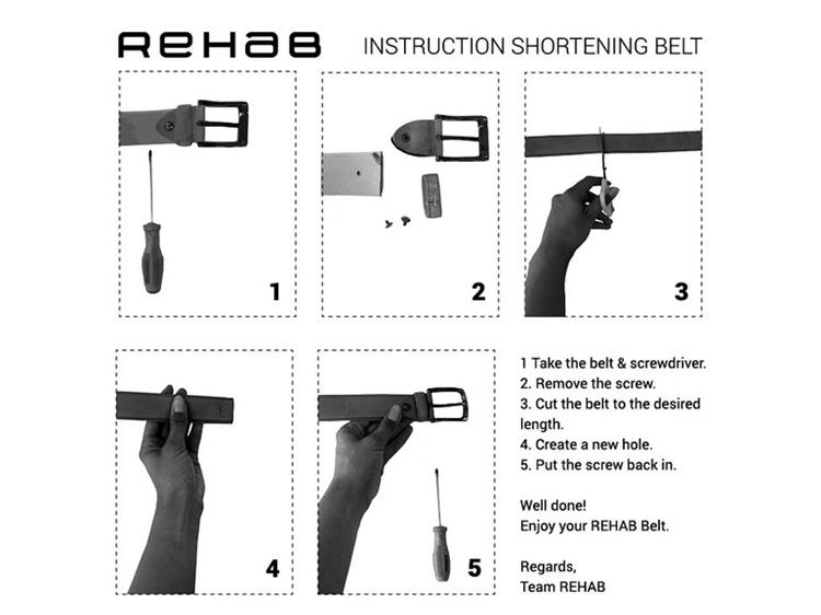 Rehab Belt Buffalo Wall Cognac