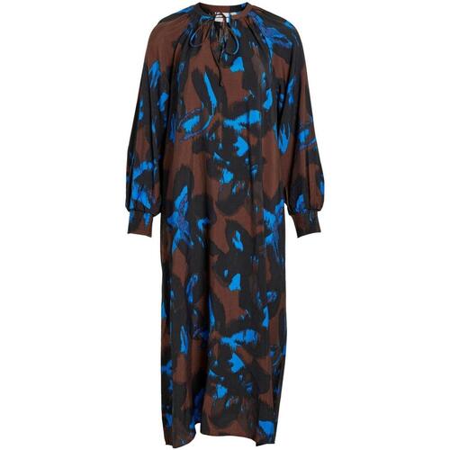 Vila - VIDOGMA RIA L/S ANCLE DRESS Azul
