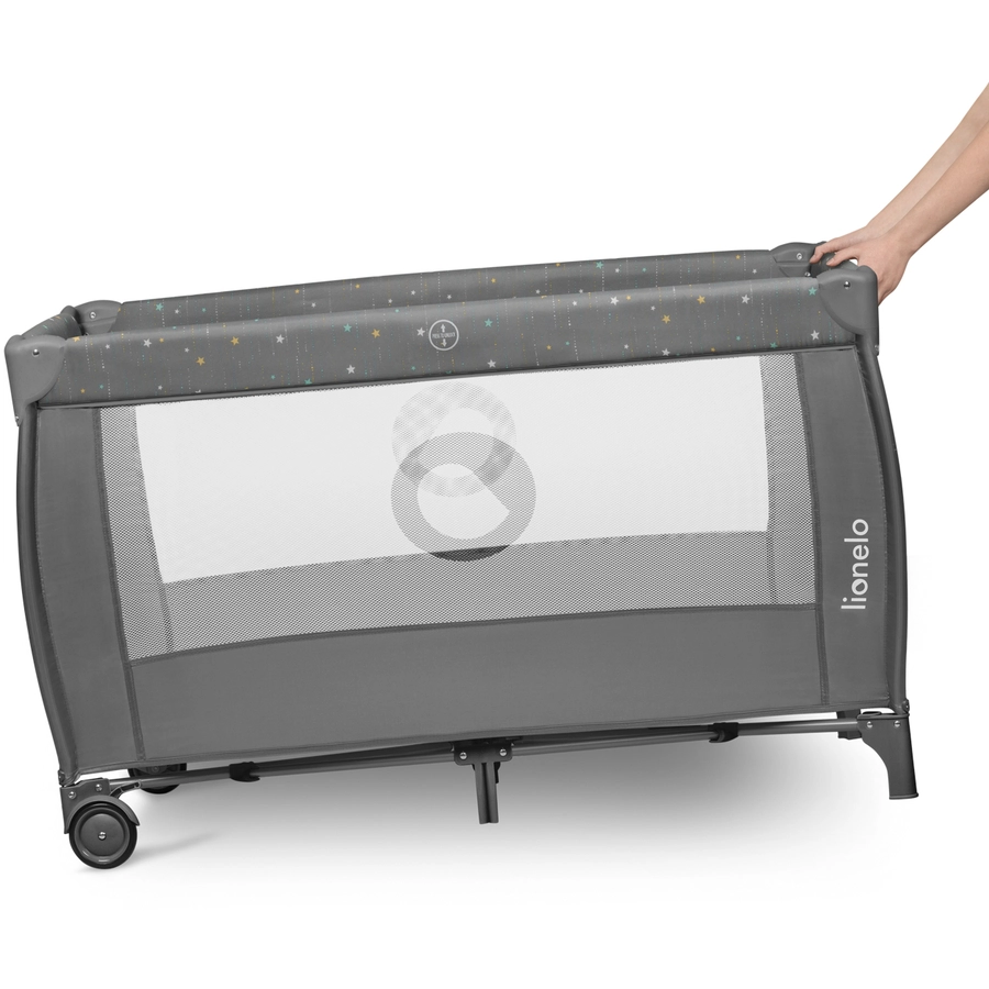 lionelo Reisebett Stefi Plus Grey Multicolor