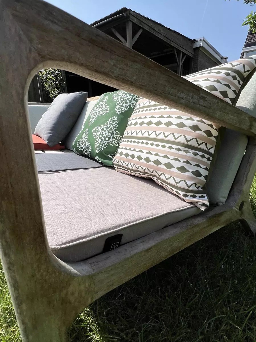 Warmpi verwarmd outdoor zitkussen - Beige