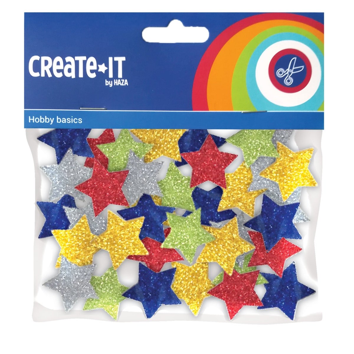 Foam Sterrenmix Glitter 54st