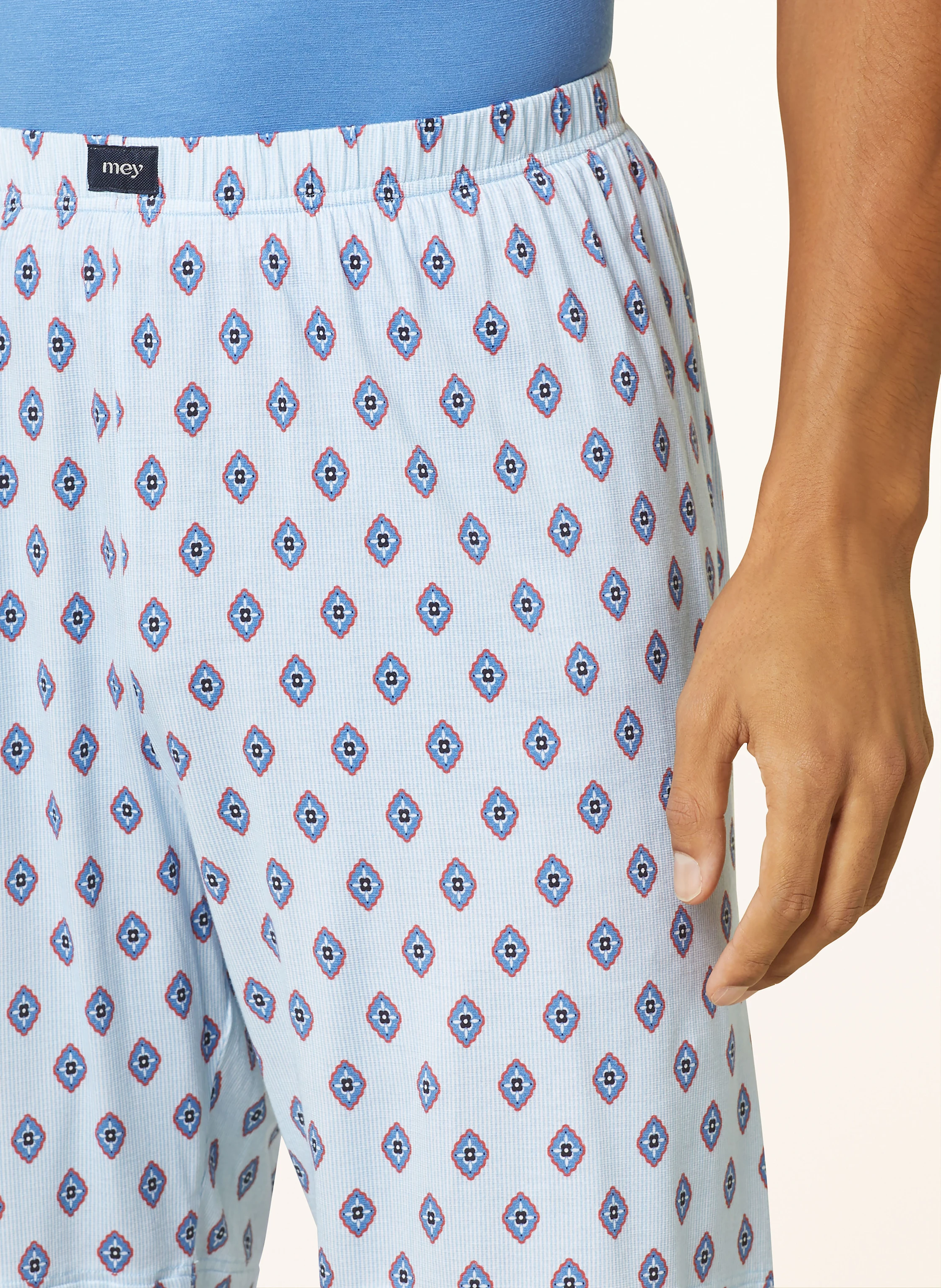 mey Schlafshorts Serie STRIPES WITH TIE PATTERN