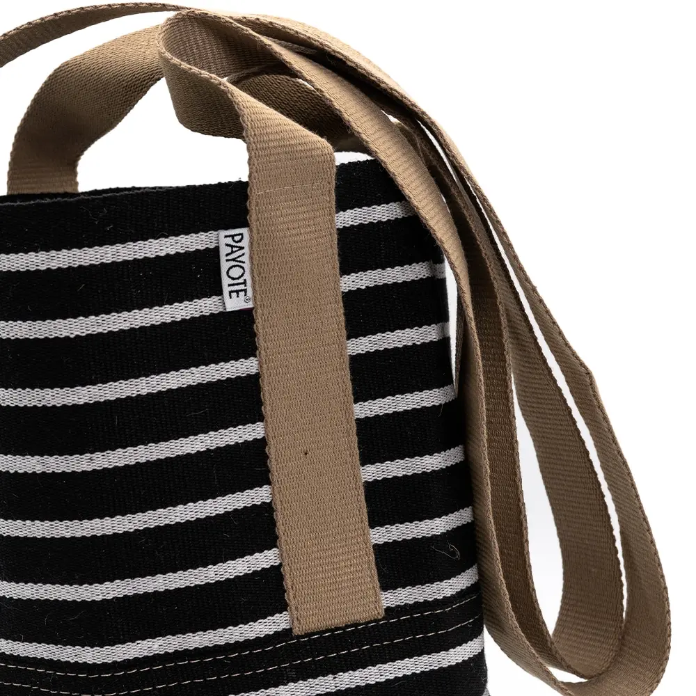 Sac espadrille Marinière Noir