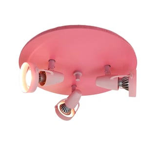 niermann Retrofit Kinderlampe Decke 3 Spots STRAHLER pastellrose