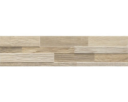 Porseleinen steengoed bekledingspaneel Forest Sabbia 15 x 61 cm