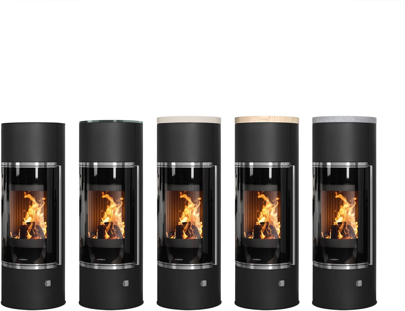 Oranier 5897 42 Arena W+ 2.0 Kaminofen Stahl Schwarz mit Abdeckplatte Sandstein/A