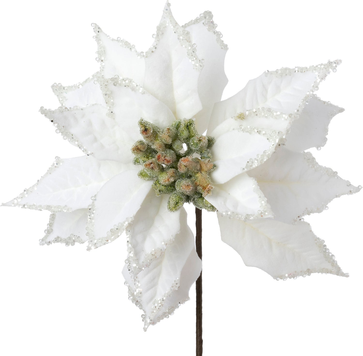 Intratuin kunstbloem kerstster wit 23 cm