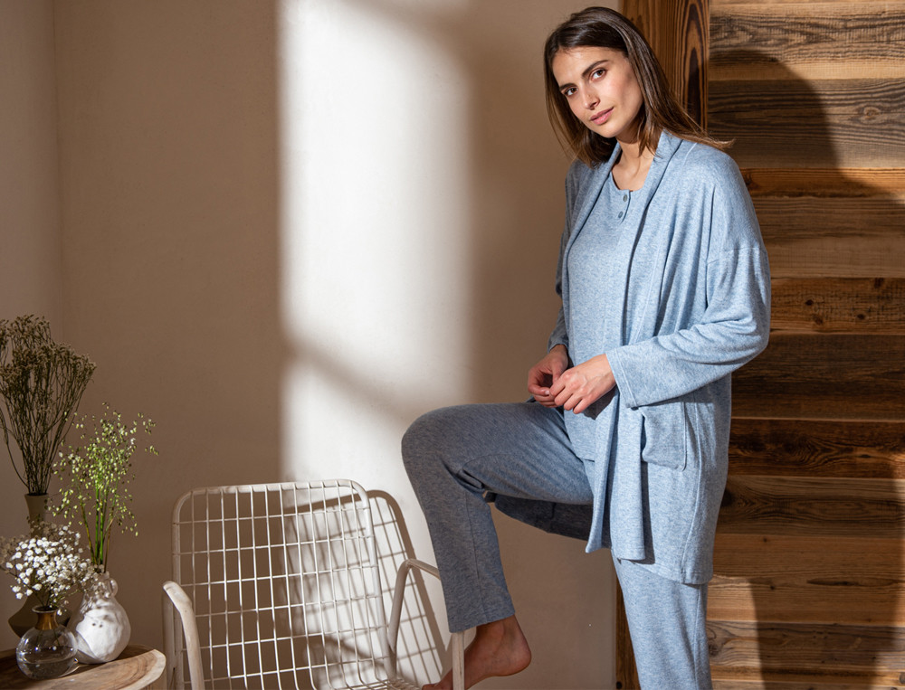 Gilet femme-Sur un nuage bleu