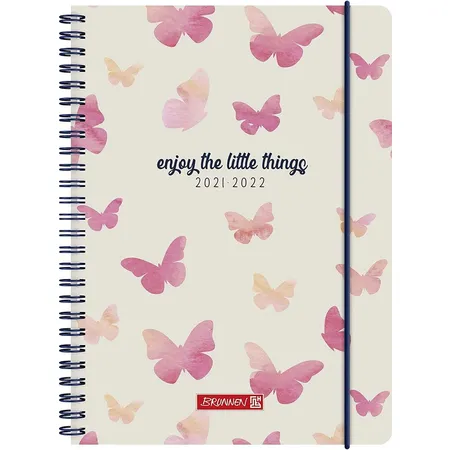 BRUNNEN Schülerkalender Butterfly A5, PP, 2S/1W, 2021 / 2022