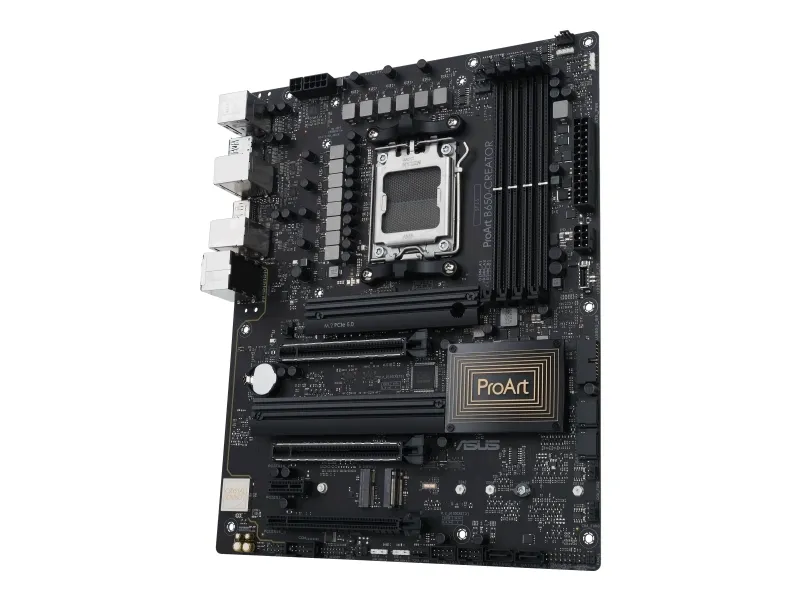ASUS ProArt B650-CREATOR - Bundkort - ATX - Socket AM5 - AMD B650 Chipset - USB 3.2 Gen 1, USB 3.2 Gen 2, USB-C 3.2 Gen2, USB-C 3.2 Gen 2x2 - Gigabit LAN, 2.5 Gigabit LAN - onboard grafik (CPU påkrævet) - HD Audio (8-kanaler)