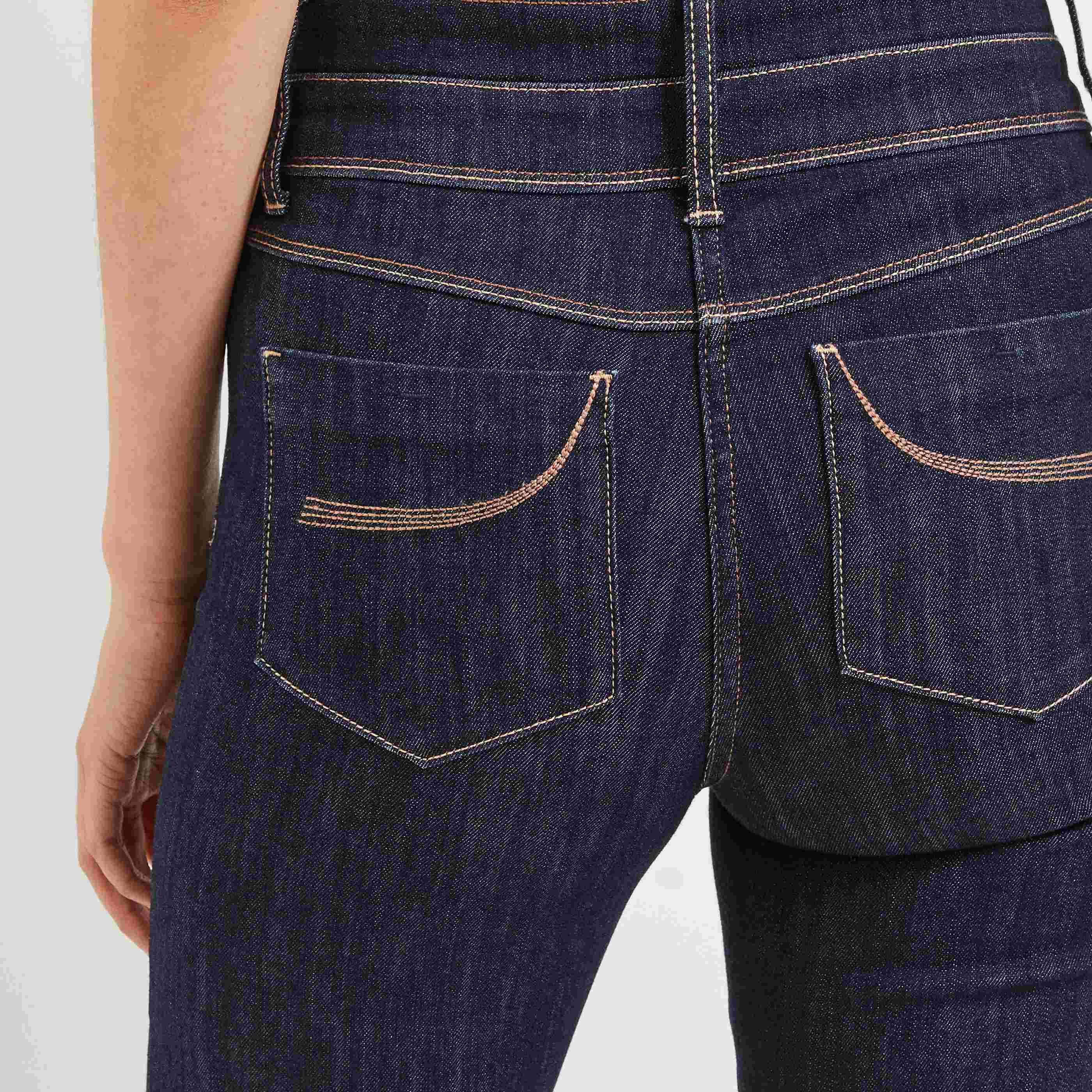 Jean raccourci taille haute femme - BRUT