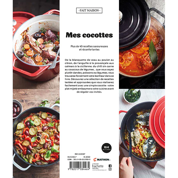 Livre Mes cocottes Plus de 40 recettes savoureuses et réconfortantes M