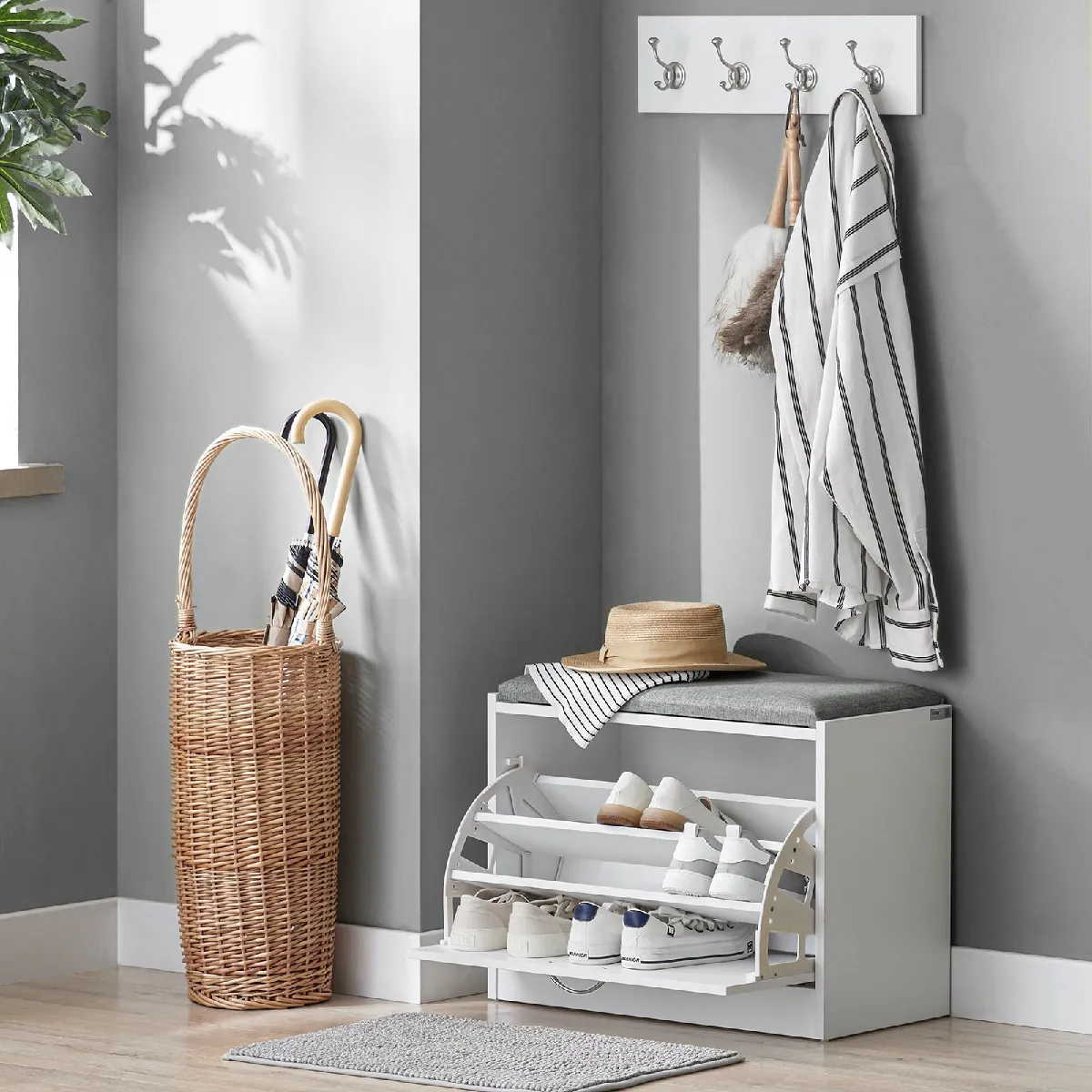 SoBuy FSR16-HG Banc - Gris