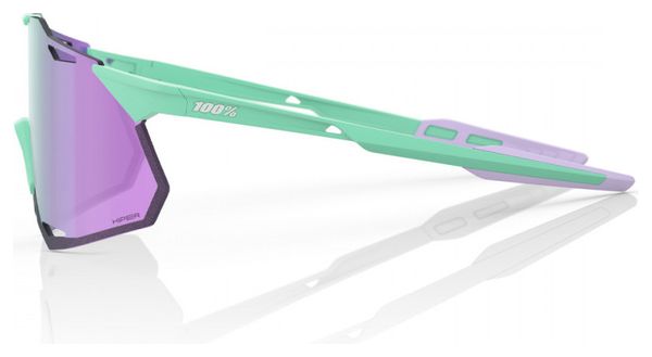 Lunettes 100% Hypercraft XS Soft Tact Vert - Ecran HiPER Mirror Violet