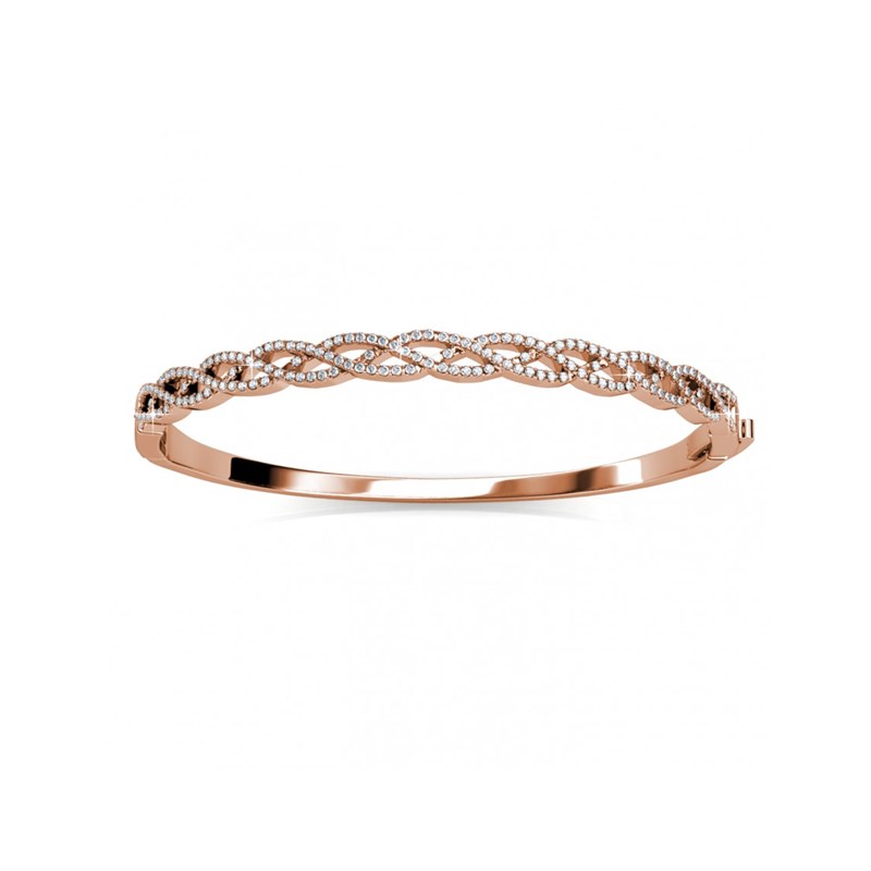 Bracelet Braided  - Or Rosé et Cristal