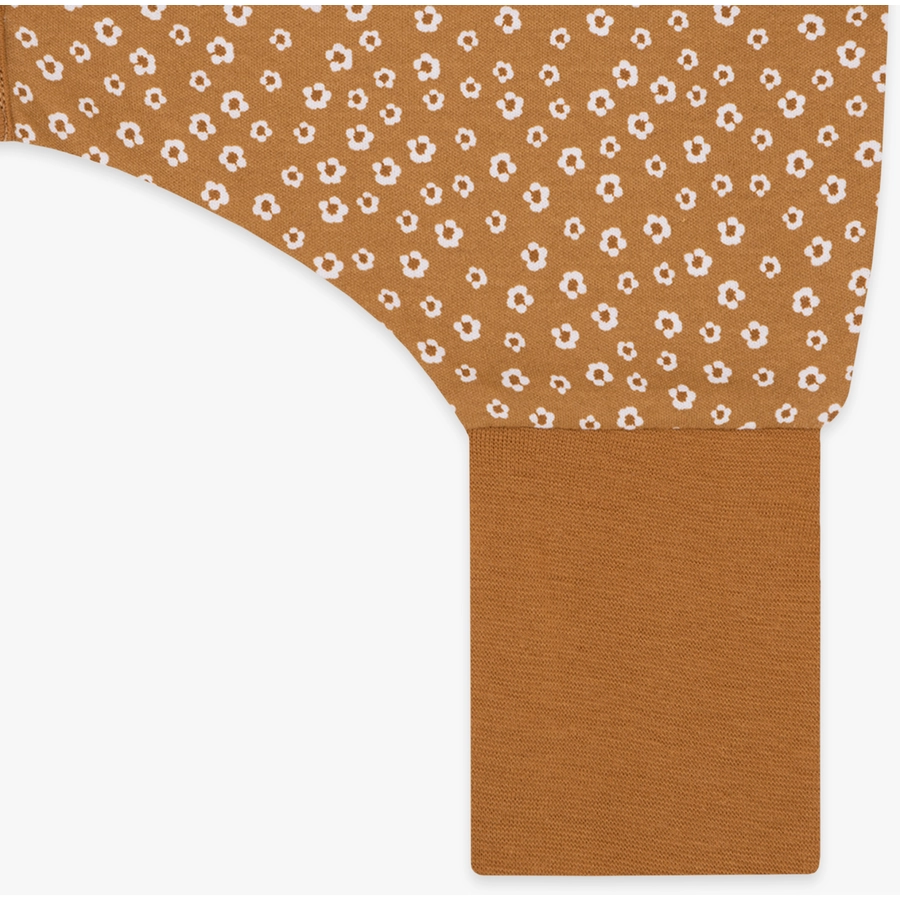 emma & noah Schlafsack mit Füßen Blume Caramel