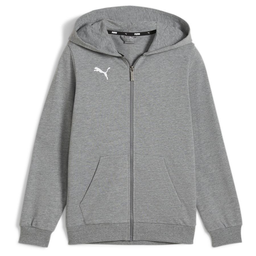 PUMA Sweat à Capuche teamGOAL Casuals Full Zip - Gris/Blanc Enfant