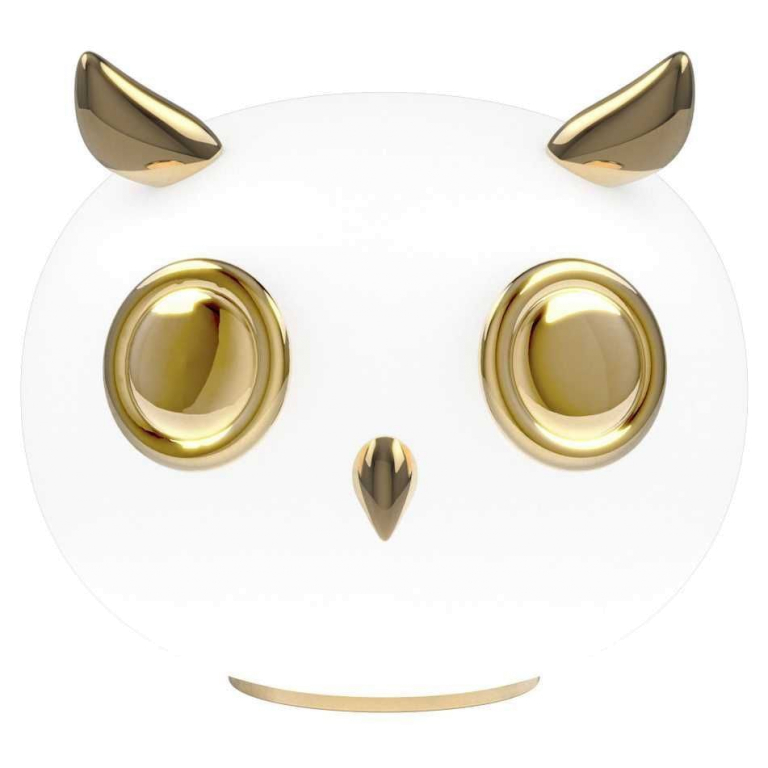 Moooi Pet Light tafellamp Uhuh messing/wit