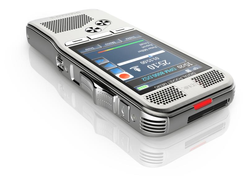 Philips Diktiergerät Digital Pocket Memo DPM8000 Professionelles Diktiergerät mit Workflow-Software