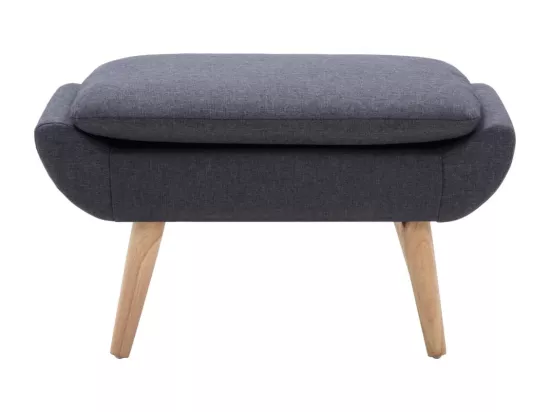 Repose-pied Tapisserie en tissu 73 x 43 x 42 cm Gris foncé
