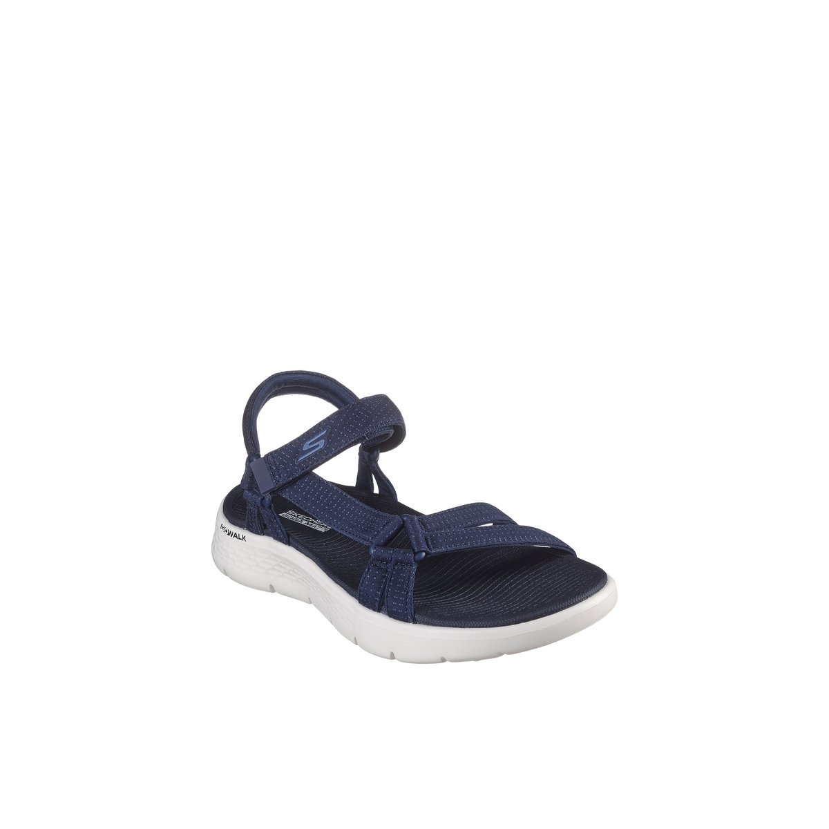 2X les points-Gowalk_flex-Sandales à lanières - Talon plat - Marine