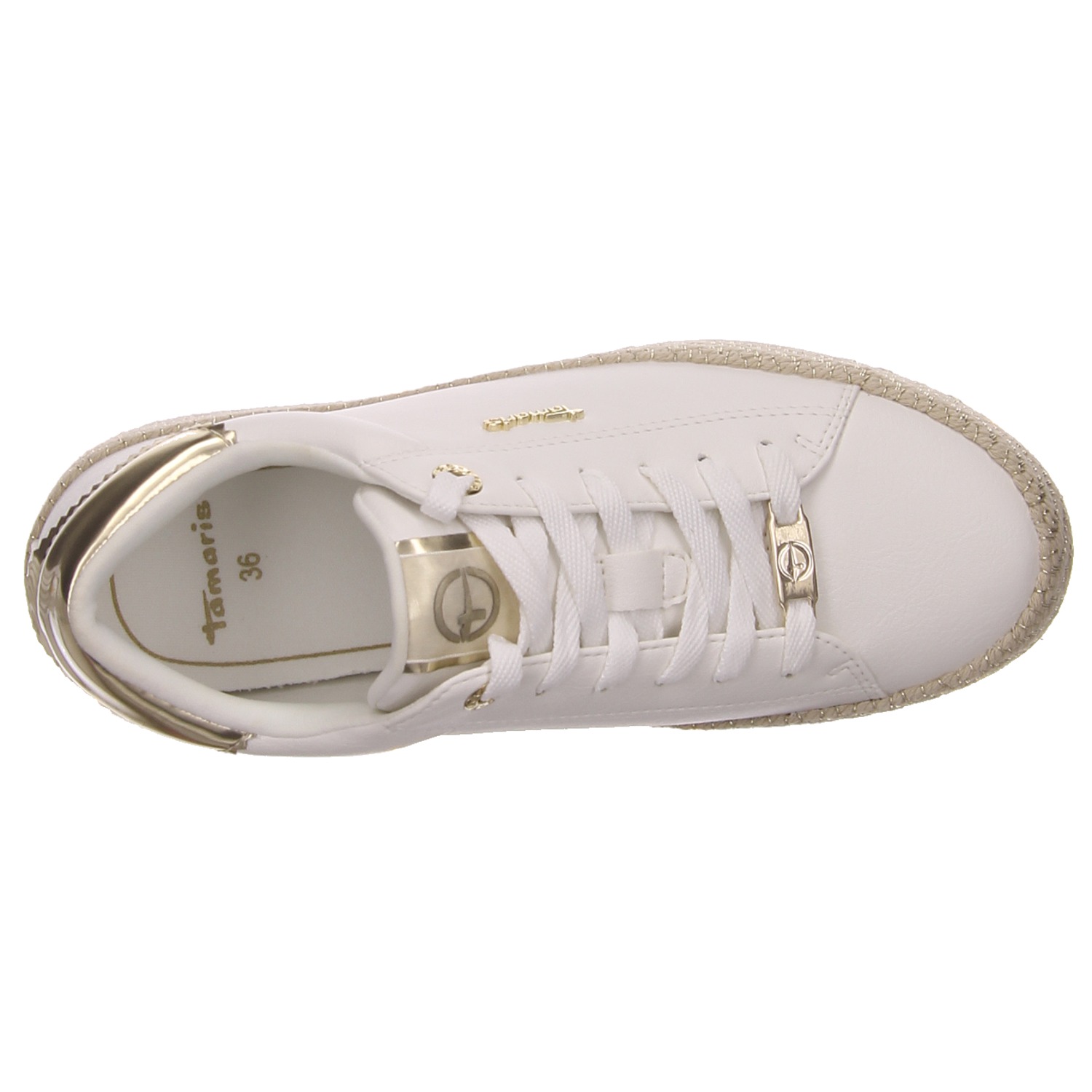 Tamaris Sneaker weiß/gold weiss/weiss kombi