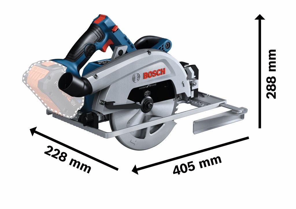 Bosch GKS 18V-68 GC Li-ion accu cirkelzaag set (2x5.5Ah) in L-Boxx - 190mm - 06016B5130