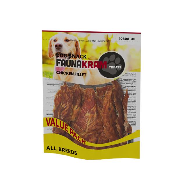 Faunakram - Hundesnack Tørret kyllinge bryst 300gr